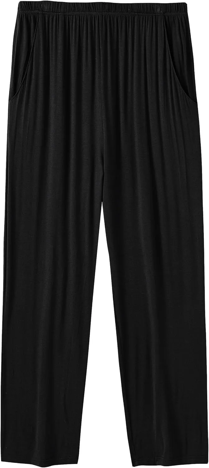 MoFiz Men's Pajamas Set Short Sleeve Bottom PJ's Pants Bedroom Pijama Sleep Night Suit 2 Piece Pjs Set Ultra Soft
