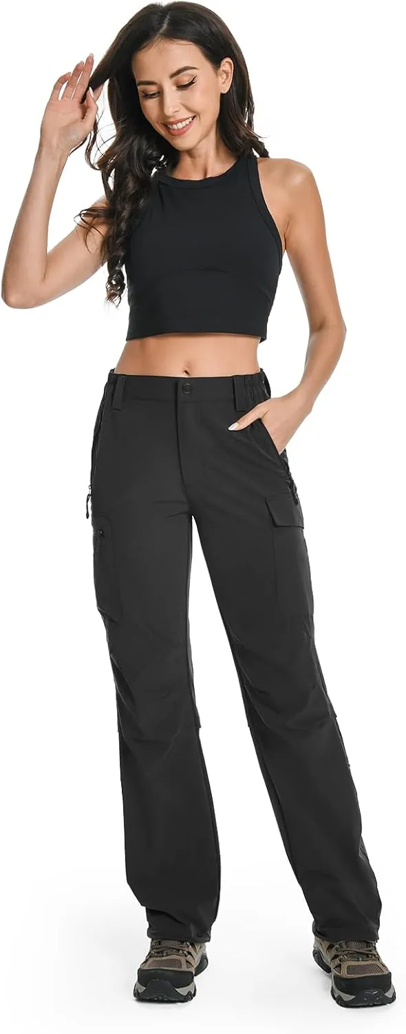 Moosehill Women's Hiking Pants Lightweight Quick Dry Water Resistant Cargo Travel Work Summer Pants for All Seasons