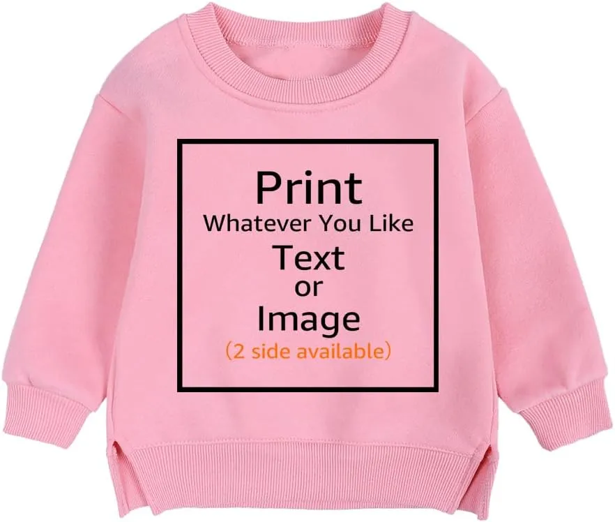 MYGBCPJS Kids Custom Hooded Sweatshirt Design Your Own Personalized Hoody Toddler add Text Image Pullover Hoodie Top