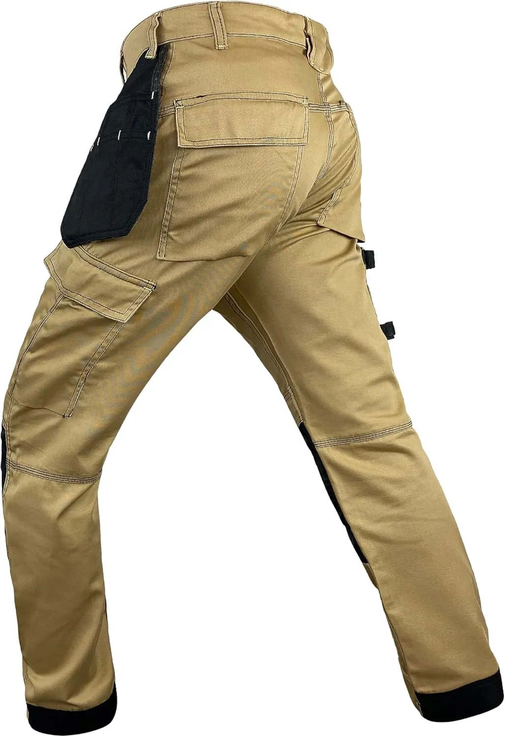 Notus Mens Construction Tactical Carpenter Multi-Pockets Cordura Knee and Holster Pockets Reinforced Work Pants
