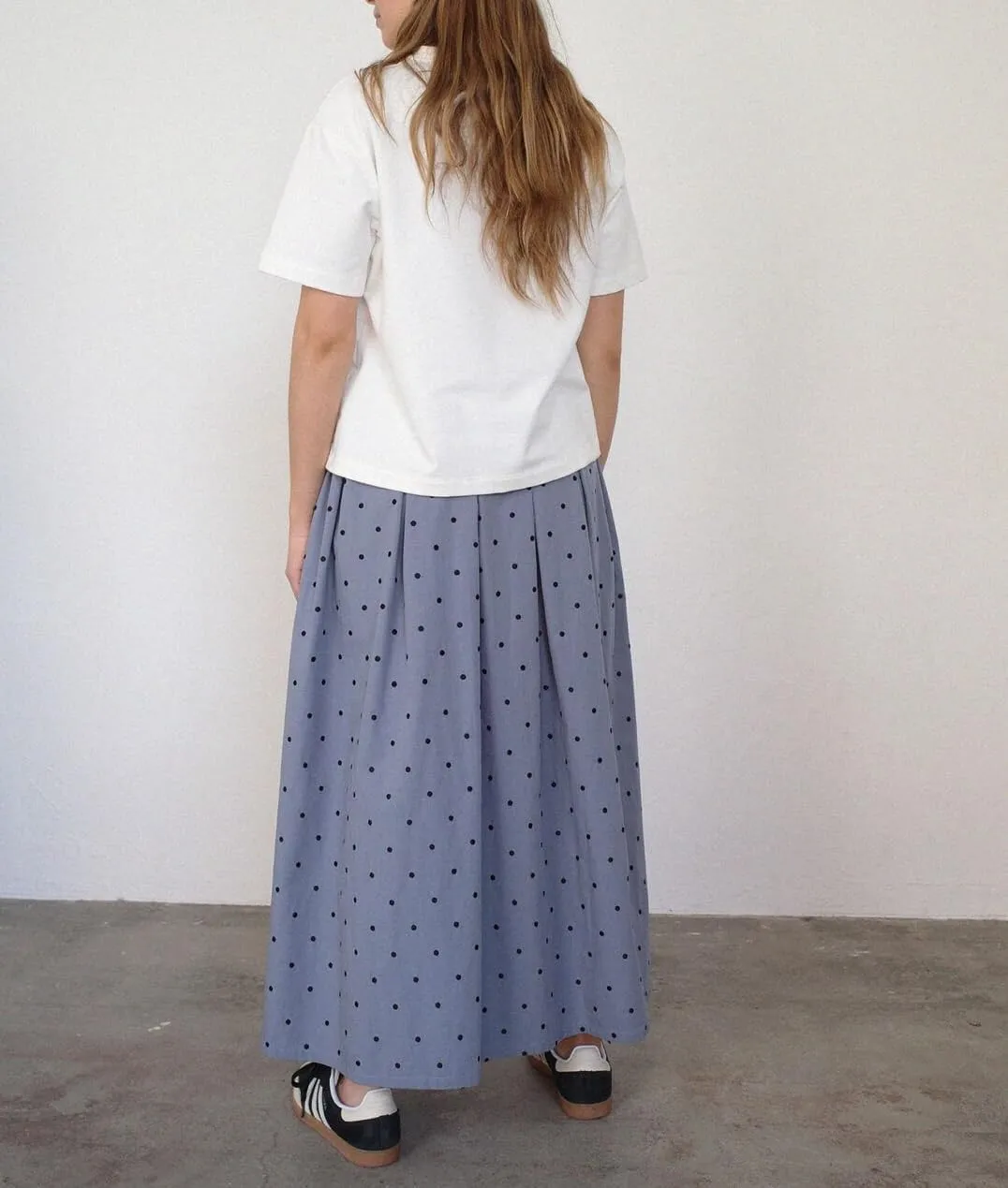 NUFIWI Women Y2k Striped Maxi Skirts High Elastic Waist Ruched Flowy Long Skirts Boho Casual A Line Flare Skirts