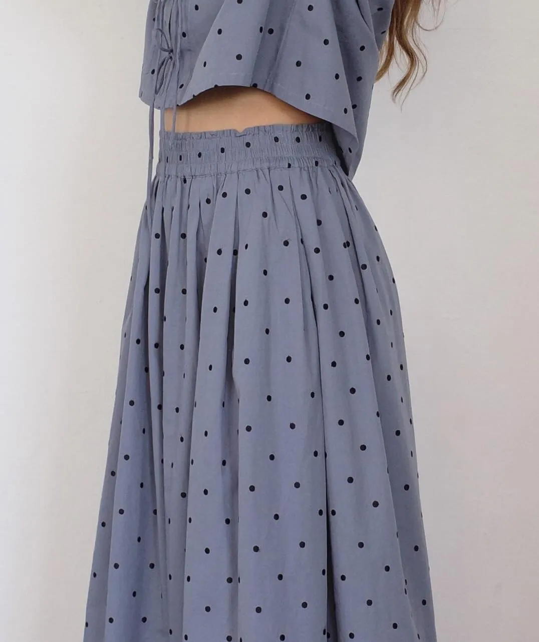 NUFIWI Women Y2k Striped Maxi Skirts High Elastic Waist Ruched Flowy Long Skirts Boho Casual A Line Flare Skirts