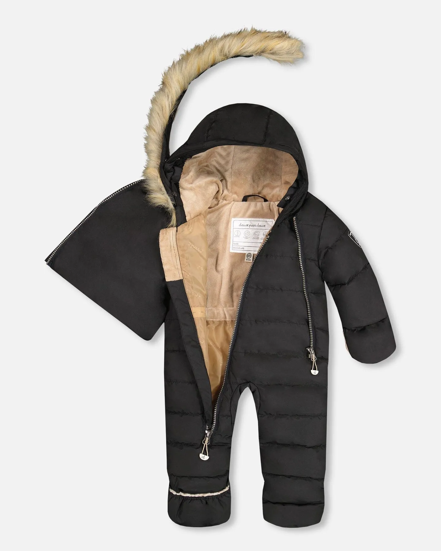 One Piece Baby Car Seat Snowsuit Midnight Black
