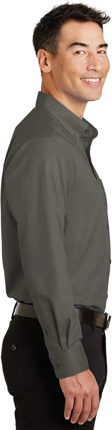 Port Authority Men's Tall Long Sleeve SuperPro Twill Button-Down Shirt
