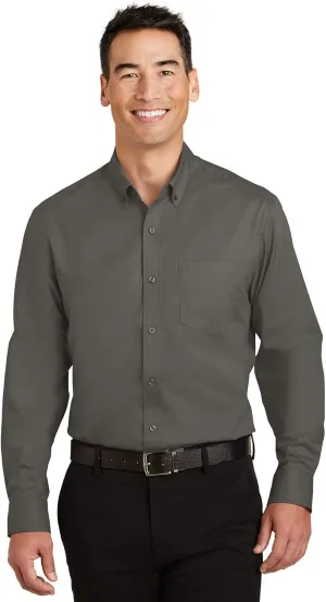 Port Authority Men's Tall Long Sleeve SuperPro Twill Button-Down Shirt
