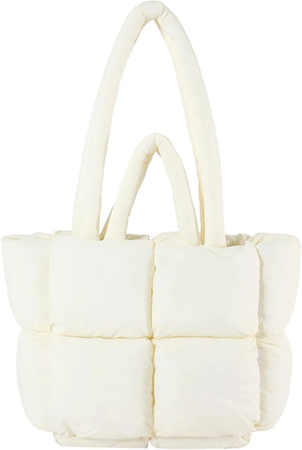 Puffy Tote Bags Small Lightweight Down Cotton Padded Quilted Purse Puffer Tote Bag Shoulder Handbags for Women