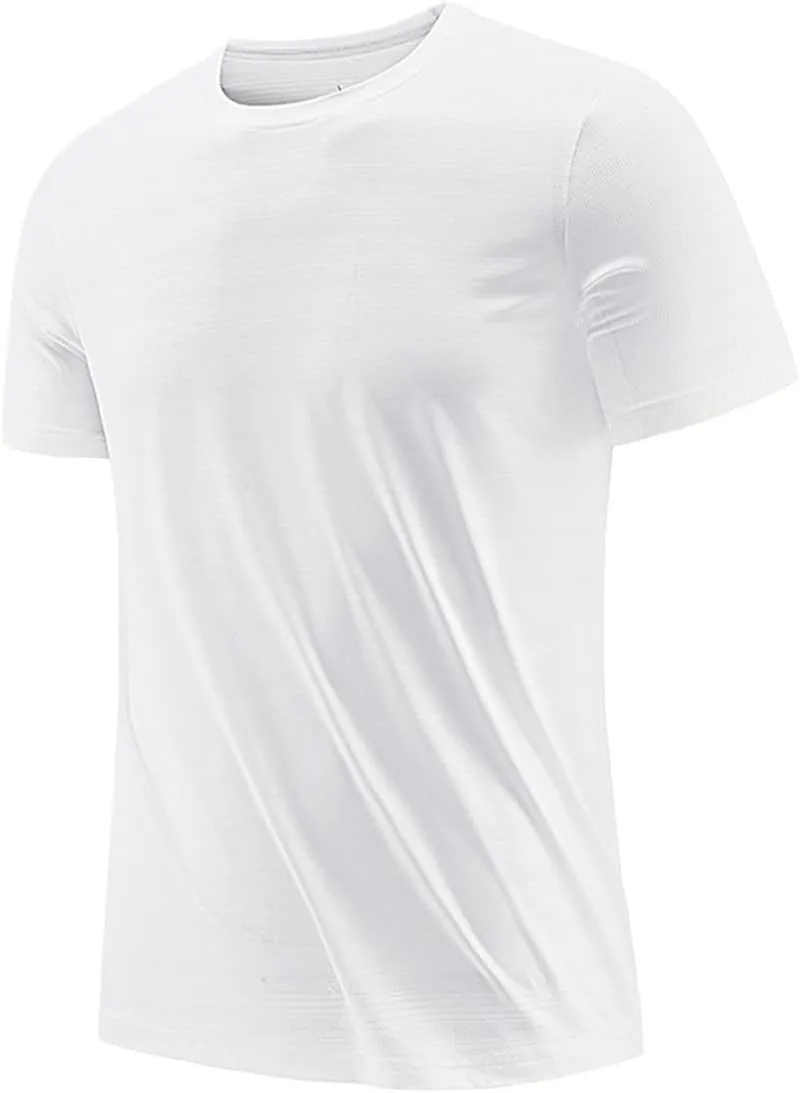 Quick Dry Sports T Shirt Men's Short Sleeve Summer Casual Mesh Cotton Plus Size Gym T Shirt Clothes
