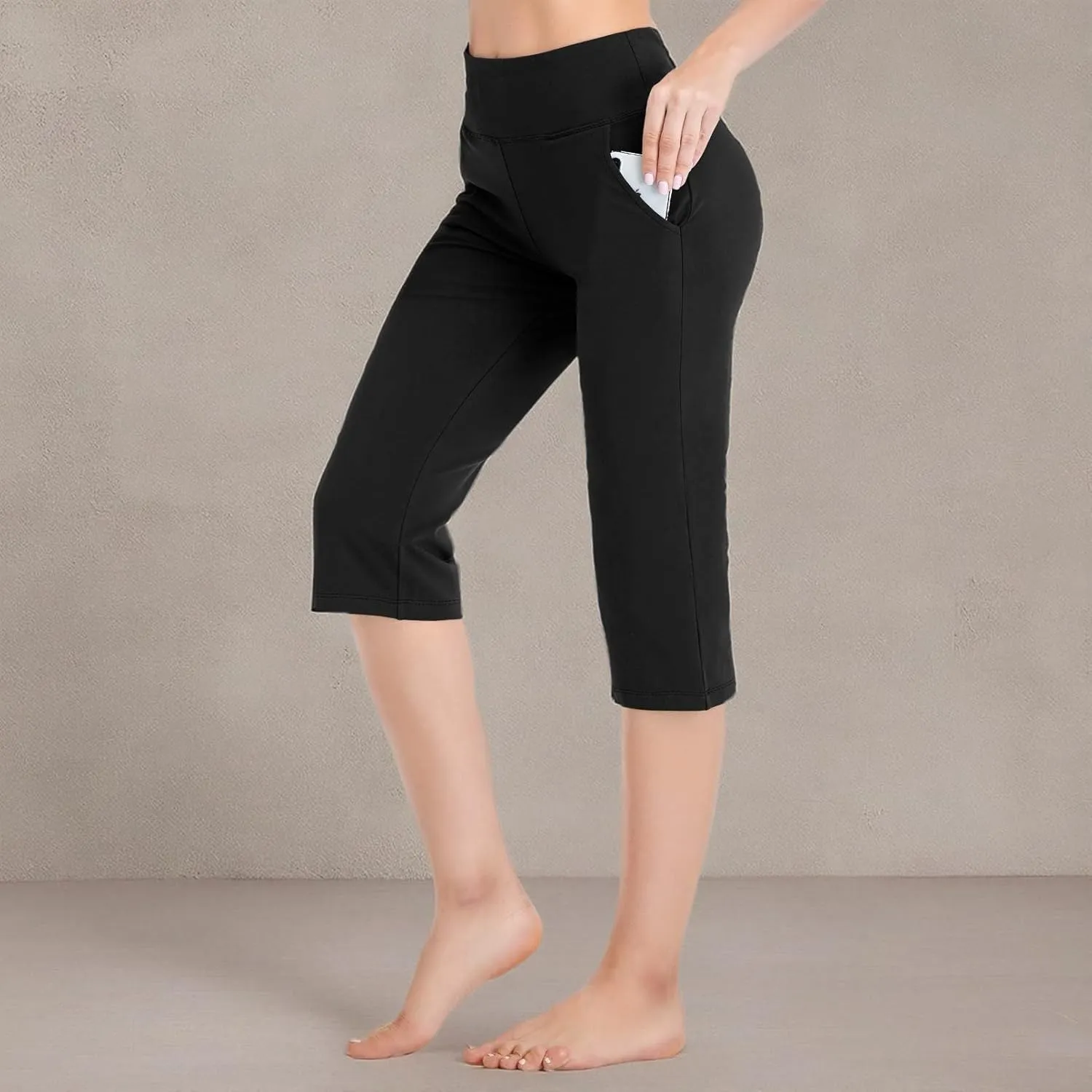 RIMLESS 7 Women's Yoga Pants with Pockets High Waist Stretch Pants Tummy Control Workout Pants