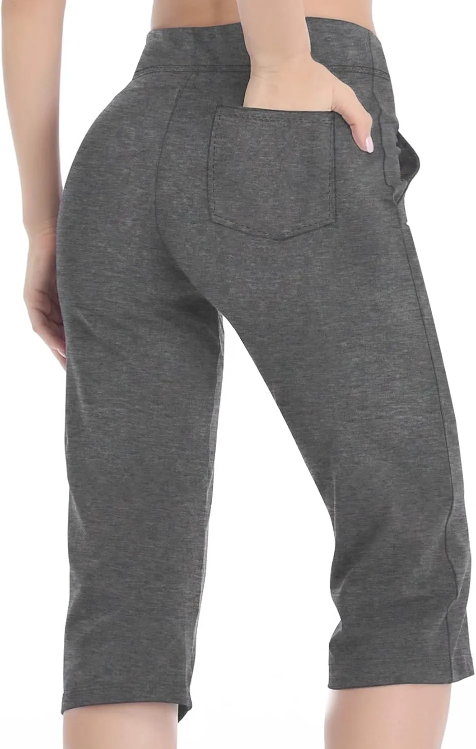 RIMLESS 7 Women's Yoga Pants with Pockets High Waist Stretch Pants Tummy Control Workout Pants