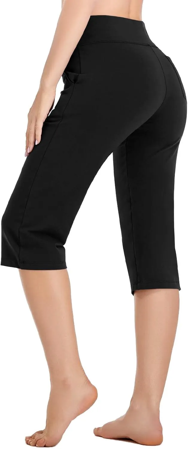 RIMLESS 7 Women's Yoga Pants with Pockets High Waist Stretch Pants Tummy Control Workout Pants