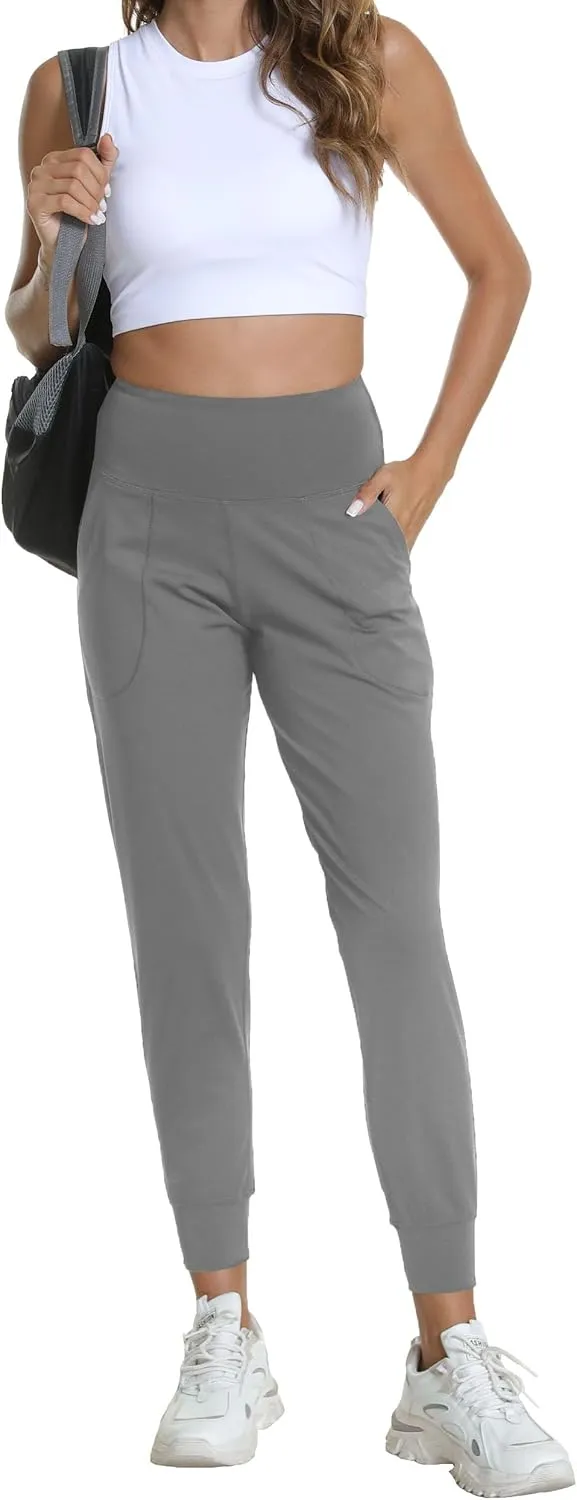 Rrosseyz Joggers Pants for Women-Quick Dry Sweatpants with Pockets for Travel Athletics Casual Outdoor