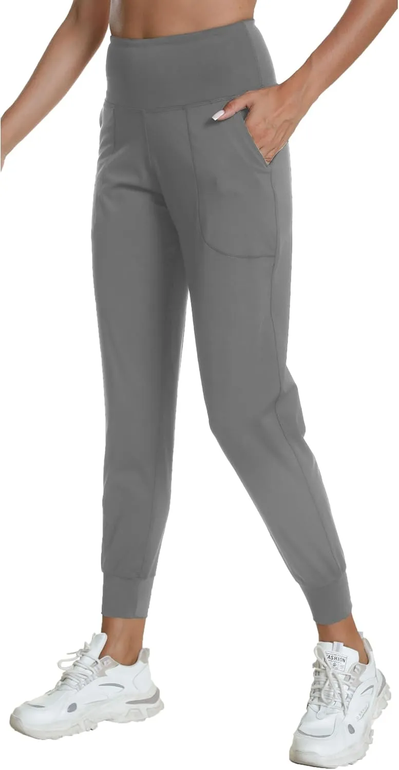 Rrosseyz Joggers Pants for Women-Quick Dry Sweatpants with Pockets for Travel Athletics Casual Outdoor