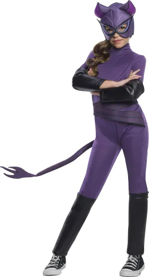 Rubies DC Super Hero Girl's Deluxe Catwoman Costume Jumpsuit, Medium