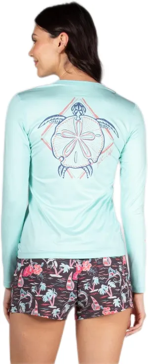 Salt Life Women's Turtle Diamond Long Sleeve Performance Tee