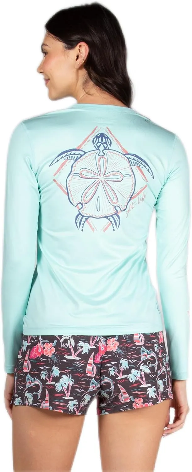 Salt Life Women's Turtle Diamond Long Sleeve Performance Tee
