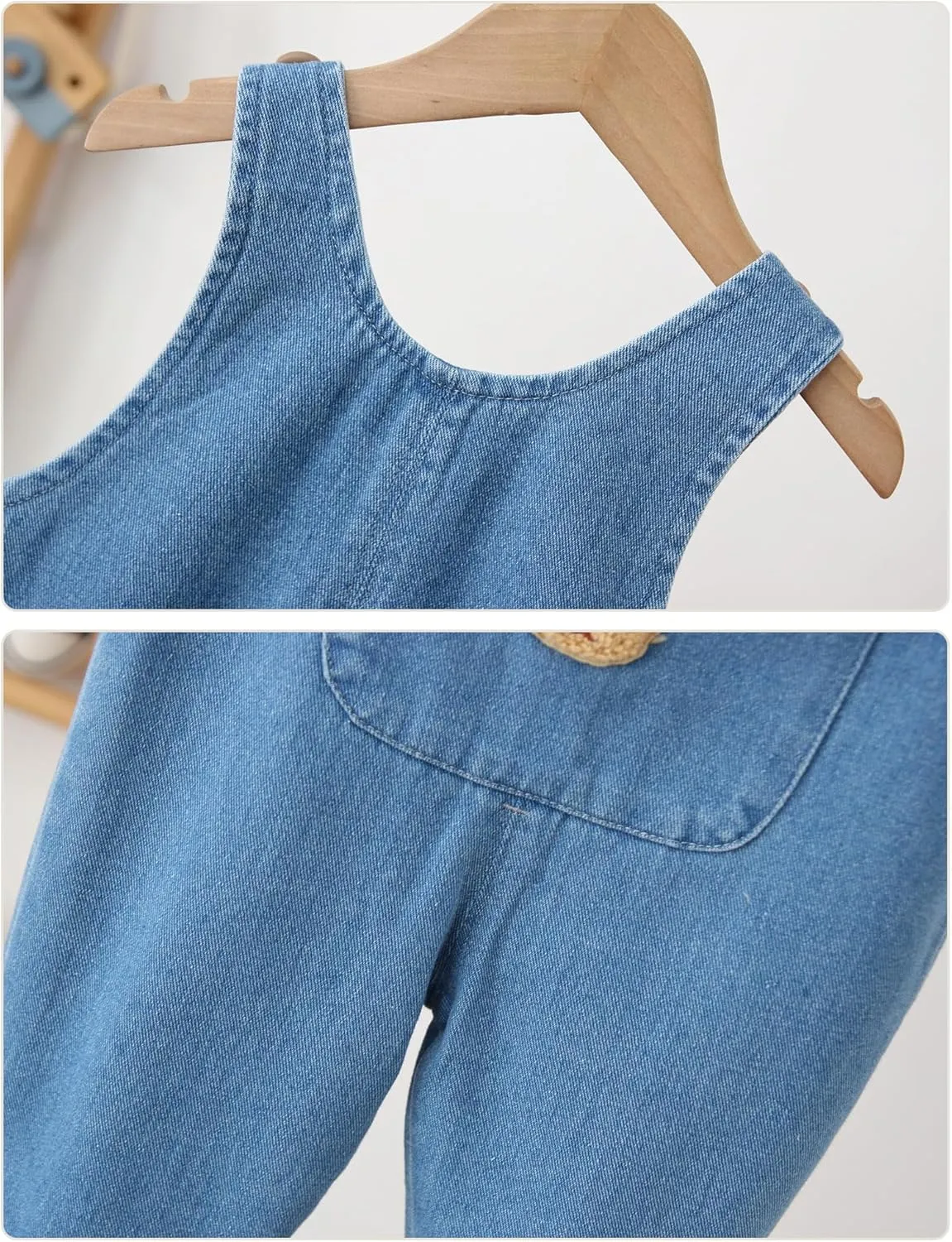SEAUR Baby Boy Girl Cotton Overalls Casual Button Bib Suspender Pants Cute Romper Loose Jumpsuit One Piece Basic Outfit