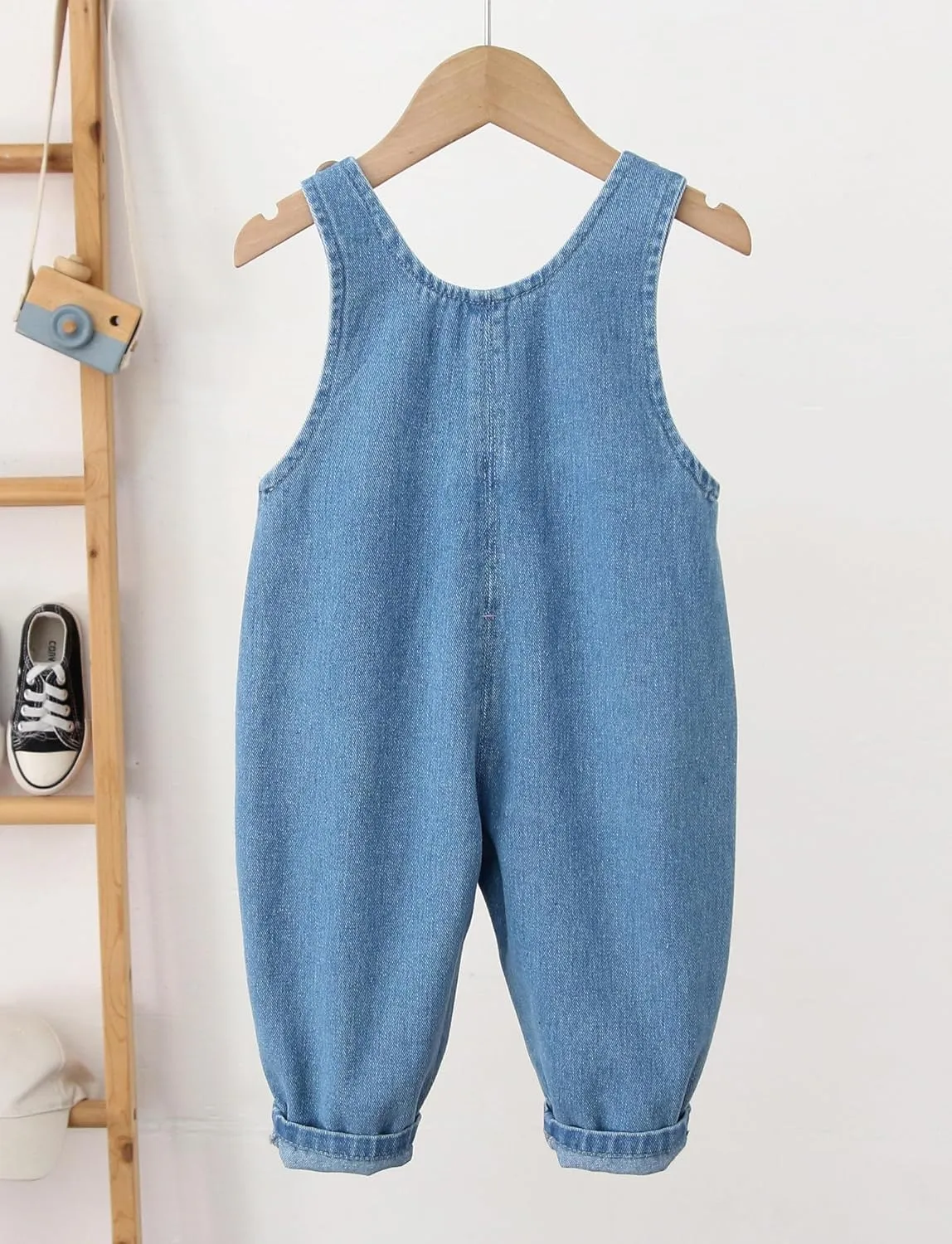 SEAUR Baby Boy Girl Cotton Overalls Casual Button Bib Suspender Pants Cute Romper Loose Jumpsuit One Piece Basic Outfit