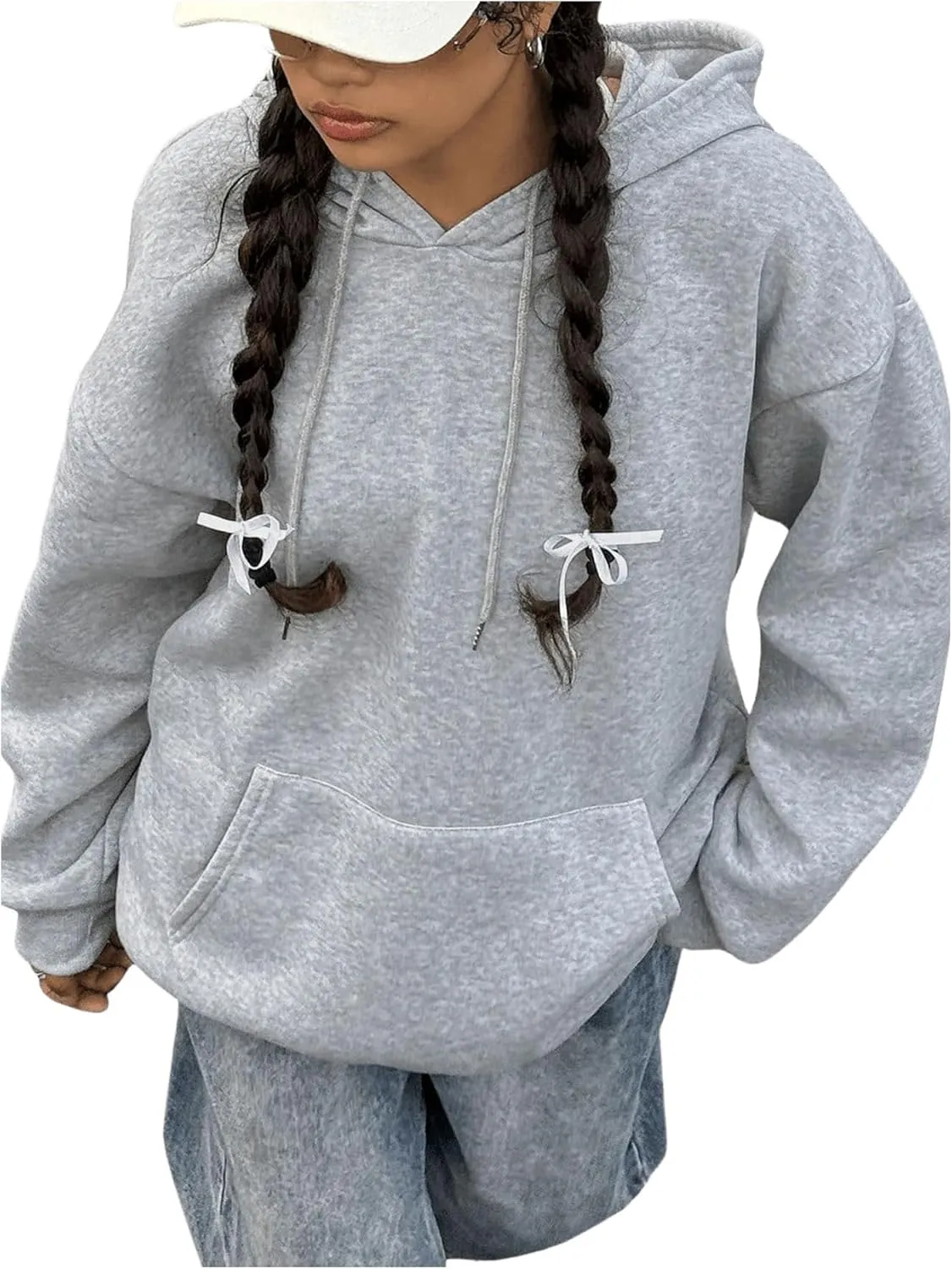 SHENHE Women's Y2k Graphic 8 Ball Hoodie Pullover Drop Shoulder Long Sleeve Hoodie Sweatshirt
