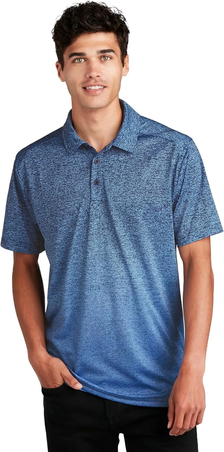 SPORT-TEK Ombre Heather Polo ST671