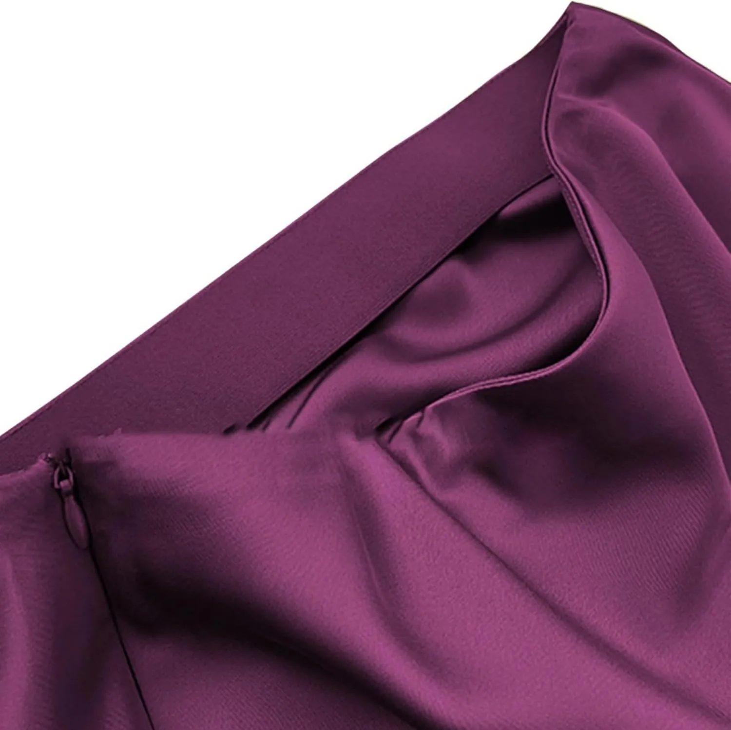 Summer Autumn Women's High Waist Fishtail Halter Skirt Pure Colour Silk Long Skirt Soft Coolred Women's Clothing