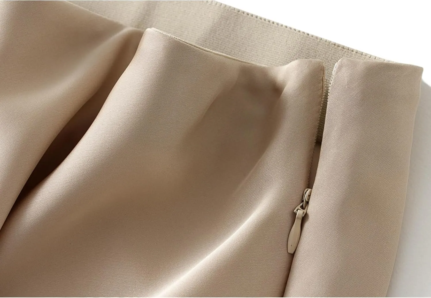 Summer Autumn Women's High Waist Fishtail Halter Skirt Pure Colour Silk Long Skirt Soft Coolred Women's Clothing