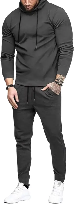 Uni Clau Men's Tracksuit 2 Piece Set Sweatsuits hoodies and Sweatpants Athletic jogging suits sets Casual