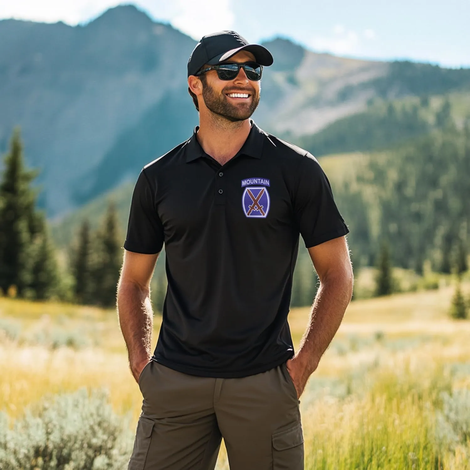 US Army Collared Polo | U.S. Military Infantry Armor Licensed Shirt with Collar for Men Women