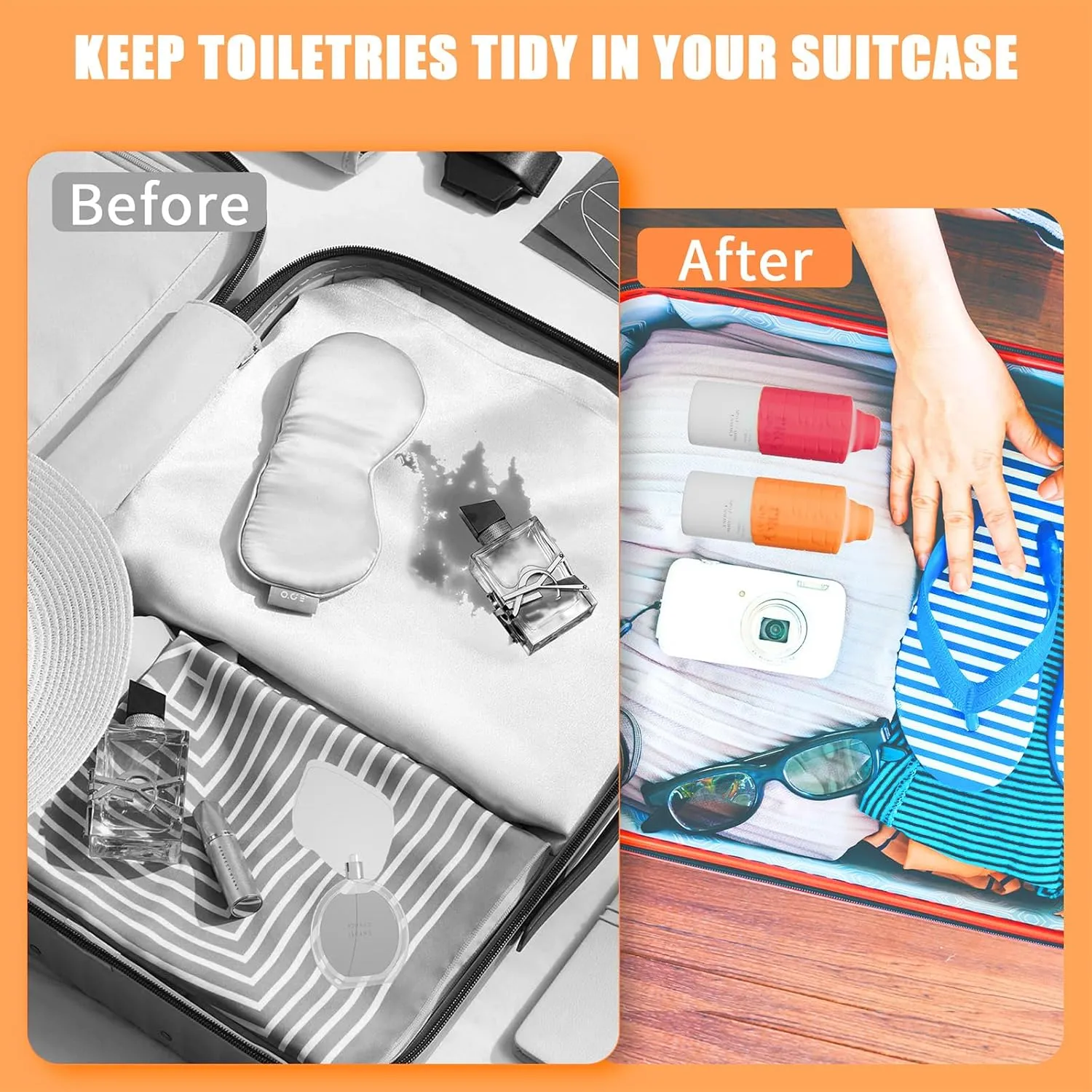 vodvob 16 Pack Silicone Bottle Sleeves, Travel Essentials for Women/Men, Leak-proof Bottle Covers, Travel Size Toiletries Sleeves, Cruise Ship Essentials, Travel Accessories