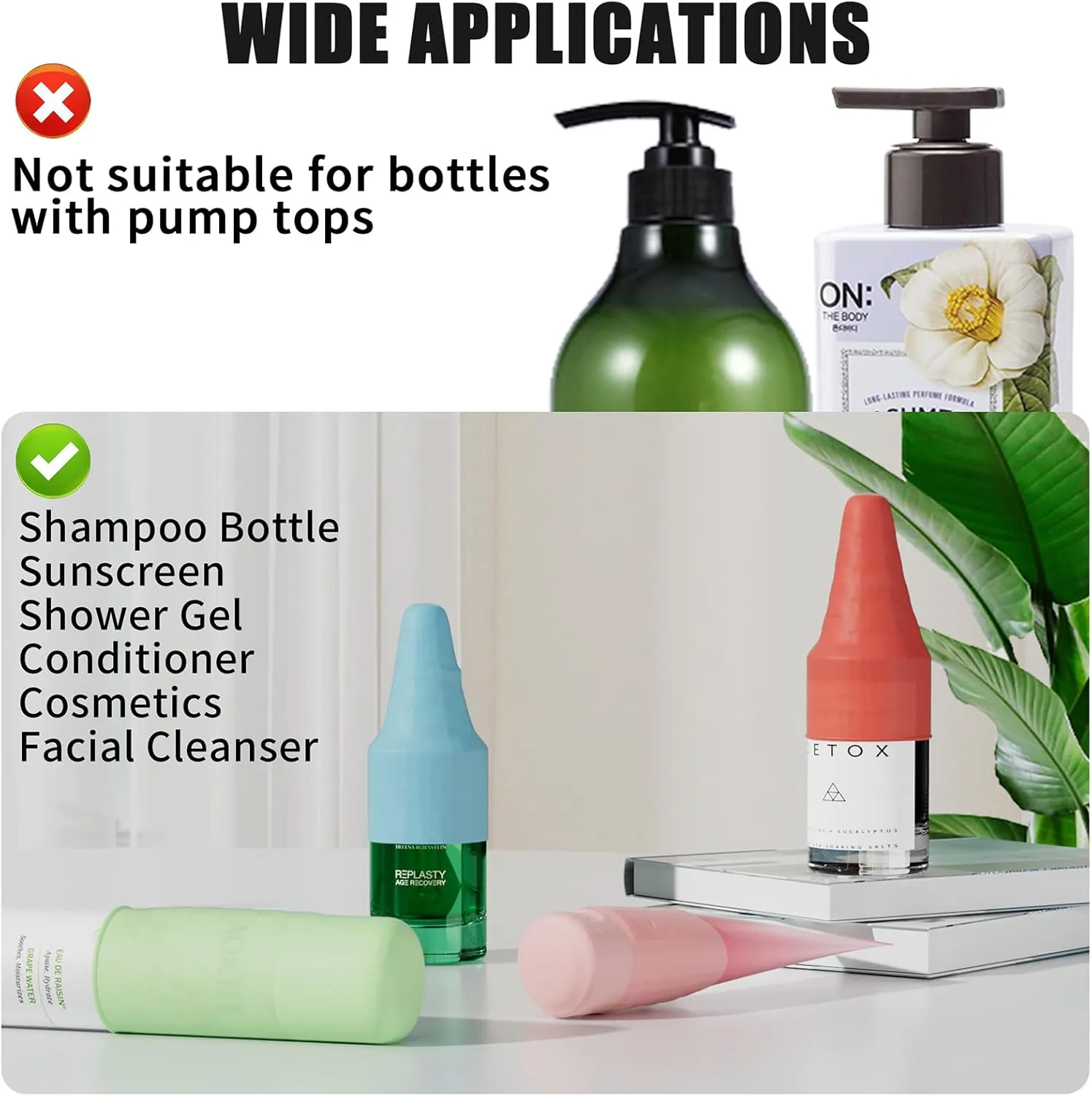 vodvob 16 Pack Silicone Bottle Sleeves, Travel Essentials for Women/Men, Leak-proof Bottle Covers, Travel Size Toiletries Sleeves, Cruise Ship Essentials, Travel Accessories