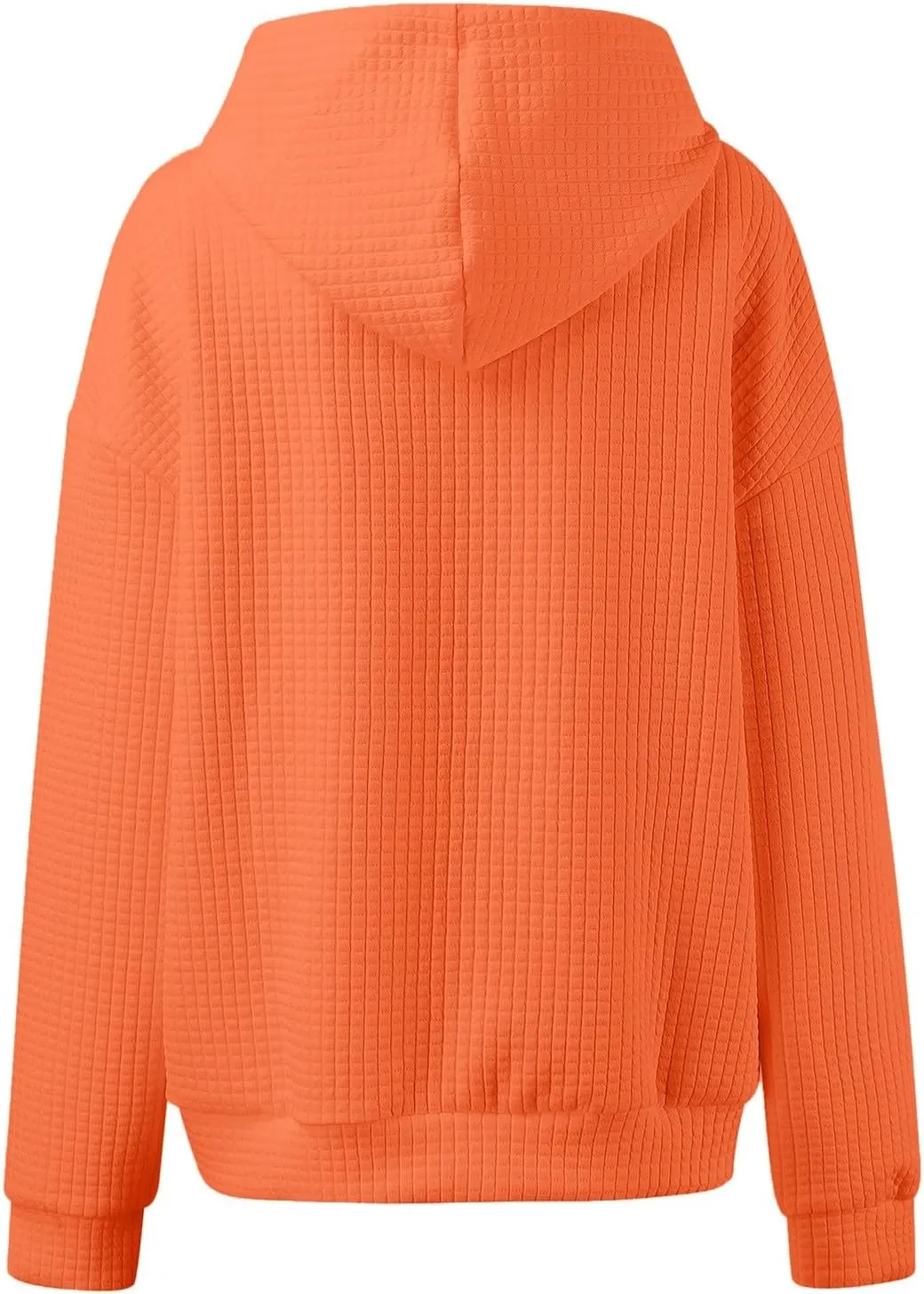 Waffle Knit Oversized Hoodies for Women with Pocket - Fall Sweatshirt 2024