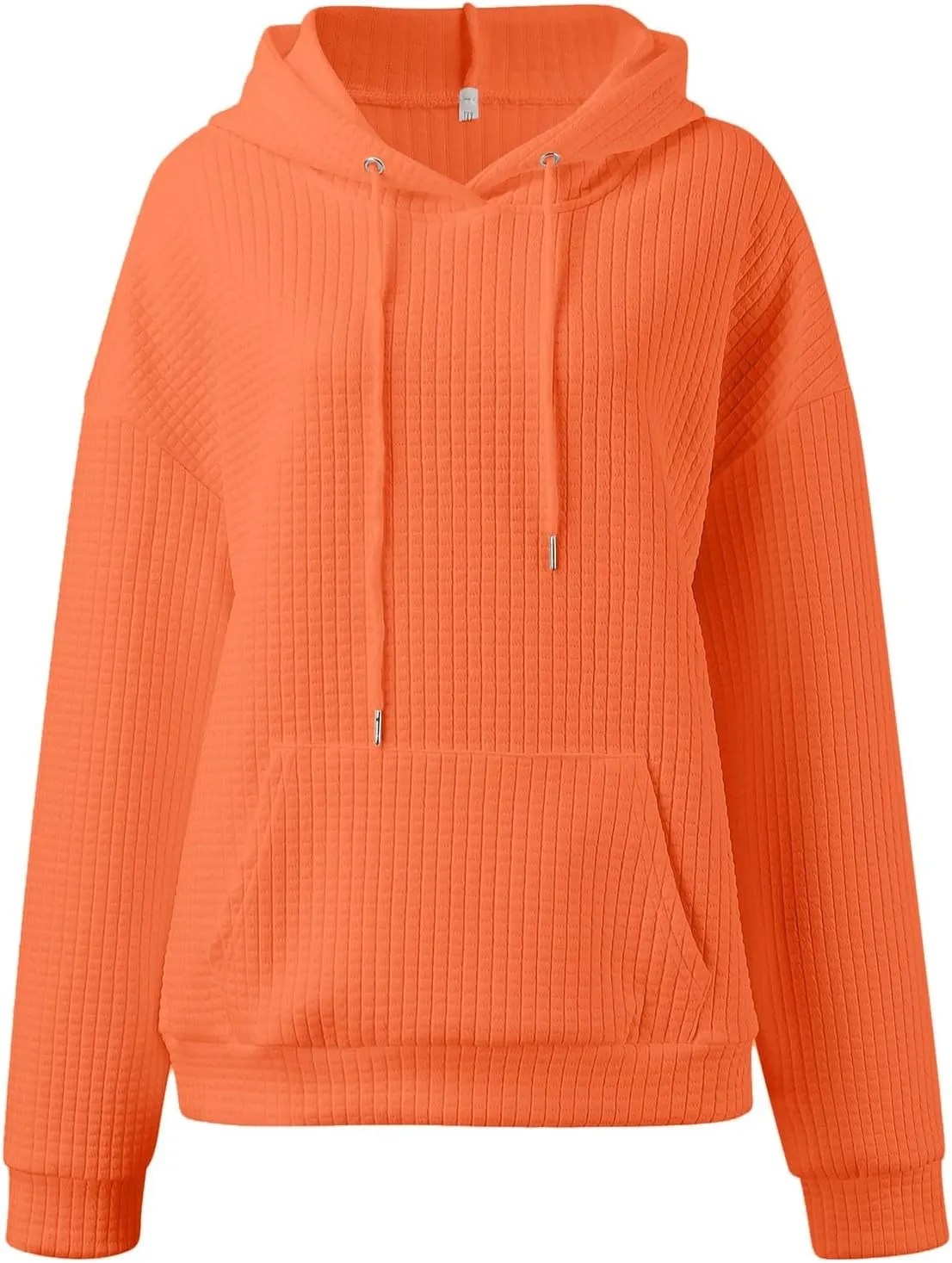 Waffle Knit Oversized Hoodies for Women with Pocket - Fall Sweatshirt 2024