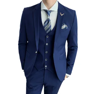 West Louis Brand Business Casual Slim Fit 3 Piece Suit