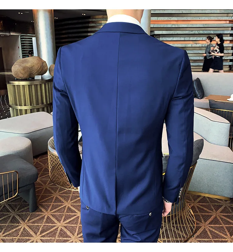 West Louis Brand Business Casual Slim Fit 3 Piece Suit