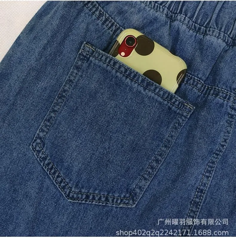 Women High Waisted Emo Jean Skirt A Line Long Denim Skirts Y2K Preppy Maxi Denim Skirt Vintage Frayed Hem Skirt