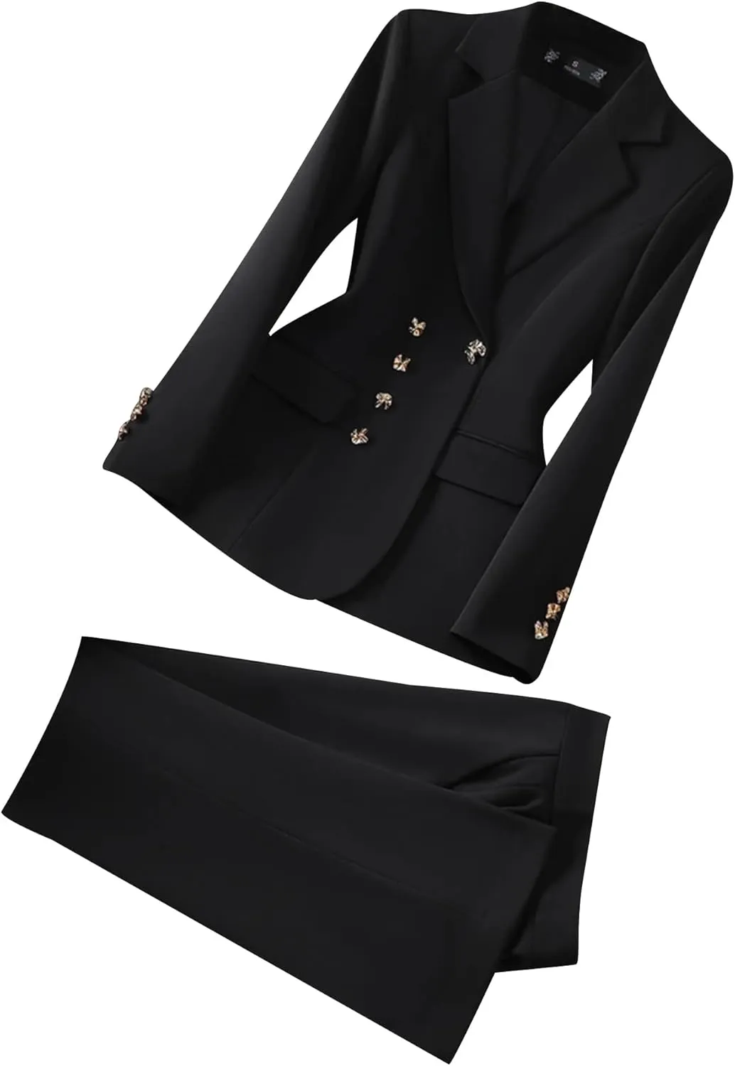 Women Pant Suit 2 Piece Set Ladies Female Autumn Spring Business Work Wear Formal Blazer Jacket and Trouser