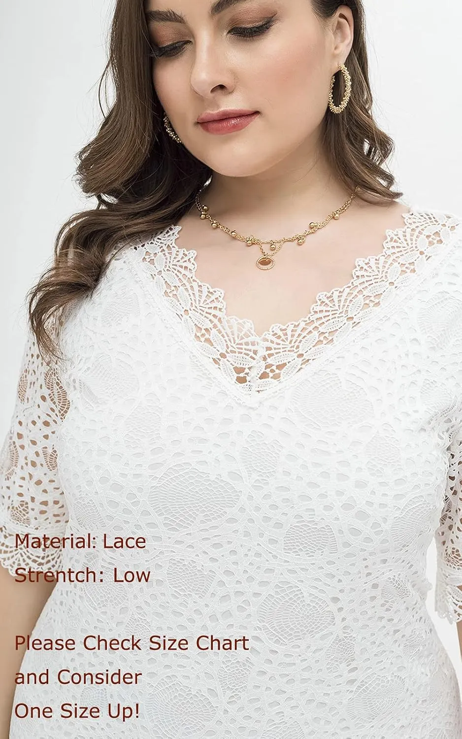 Women Sexy Summer Plus Size Bodycon Wrap Cocktail Lace Dress