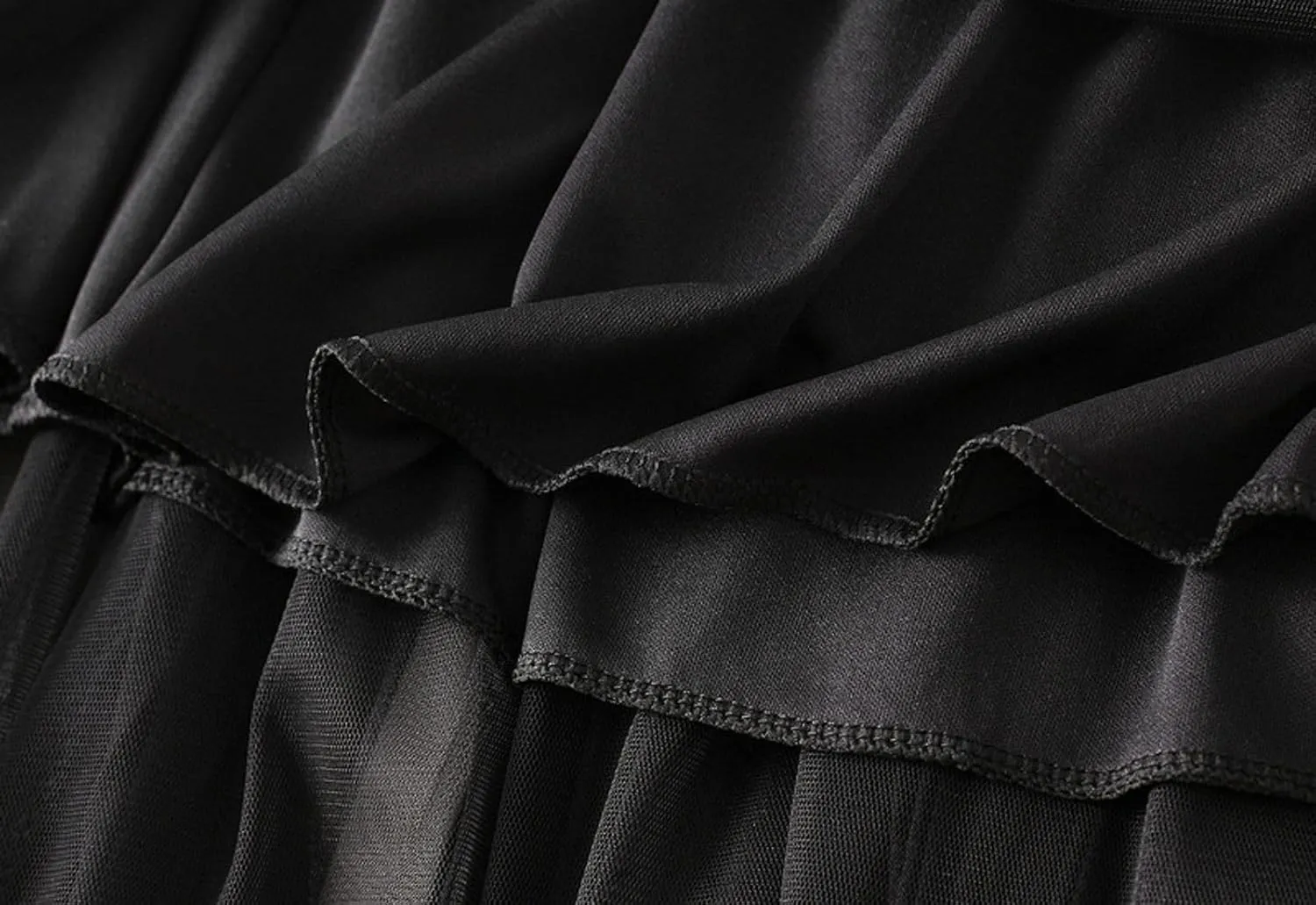 Women's Ruffled Tulle Midi Skirt High Waist Pleated A-line Skirt for Elegant and Casual Occasions 2025 Summer Fashion