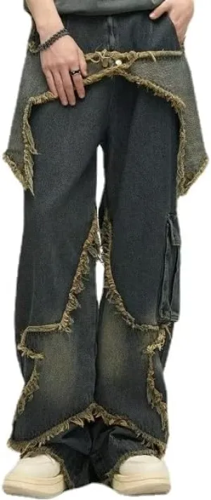 Y2K Aesthetic Cargo Track Pants, Cyber Fairy Grunge Pants,Wide Leg Korean Trousers Joggers,Spring Casual Kpop Pants
