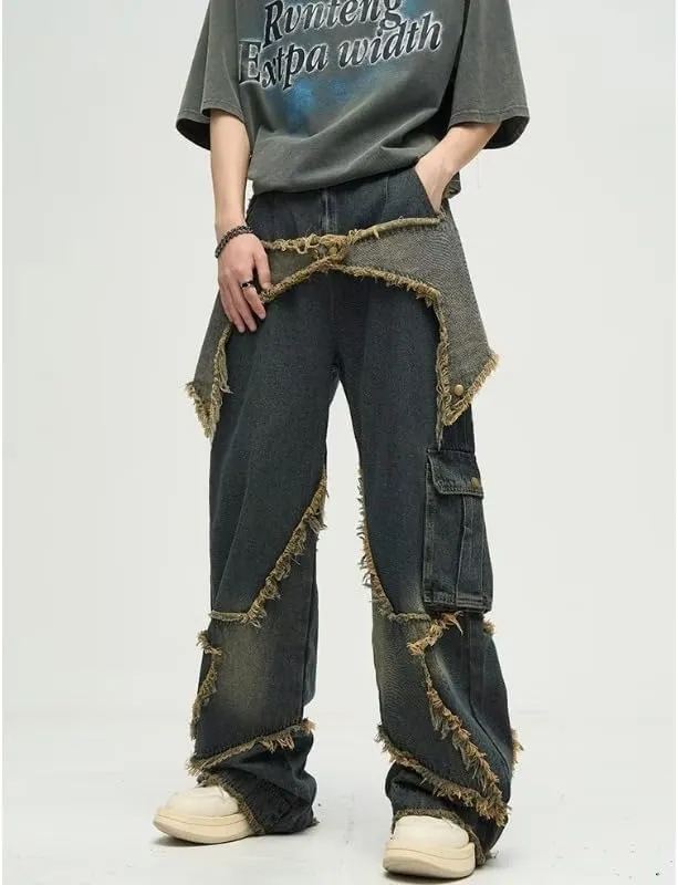 Y2K Aesthetic Cargo Track Pants, Cyber Fairy Grunge Pants,Wide Leg Korean Trousers Joggers,Spring Casual Kpop Pants