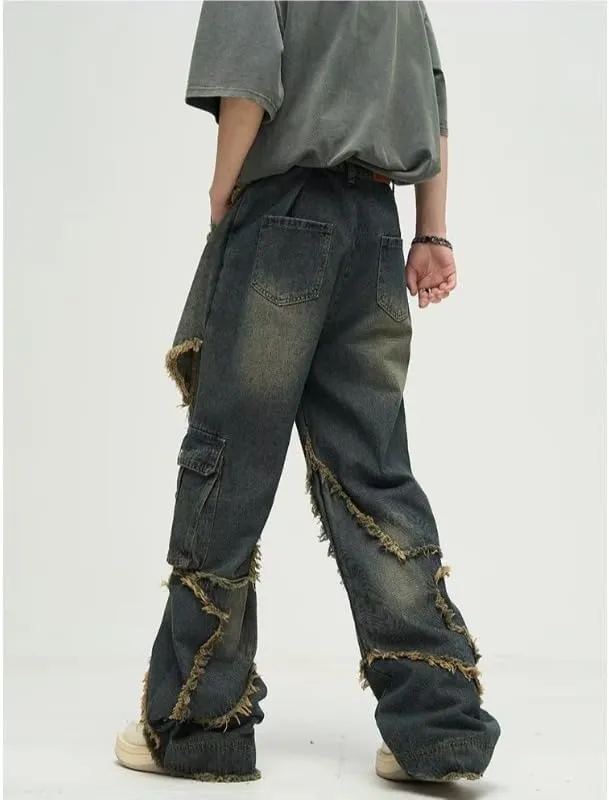 Y2K Aesthetic Cargo Track Pants, Cyber Fairy Grunge Pants,Wide Leg Korean Trousers Joggers,Spring Casual Kpop Pants