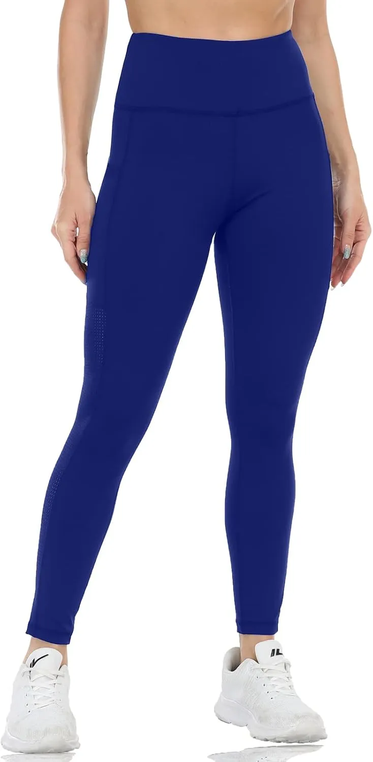 Yoga Pants for Women with Pockets High Waist Yoga Leggings Tummy Control Gym Workout Running Sports with Mesh