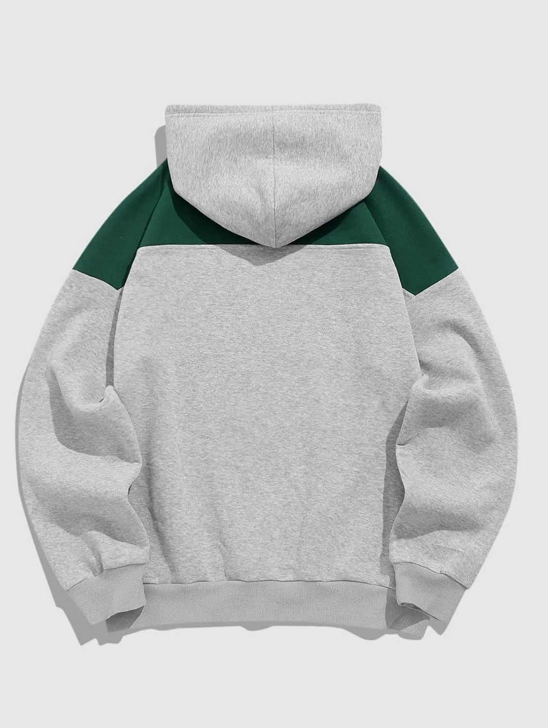 ZAFUL Men's Hooded Sweatshirt Graphic Colorblock Two Tone Fleece Lined Pullover Thermal Hoodie