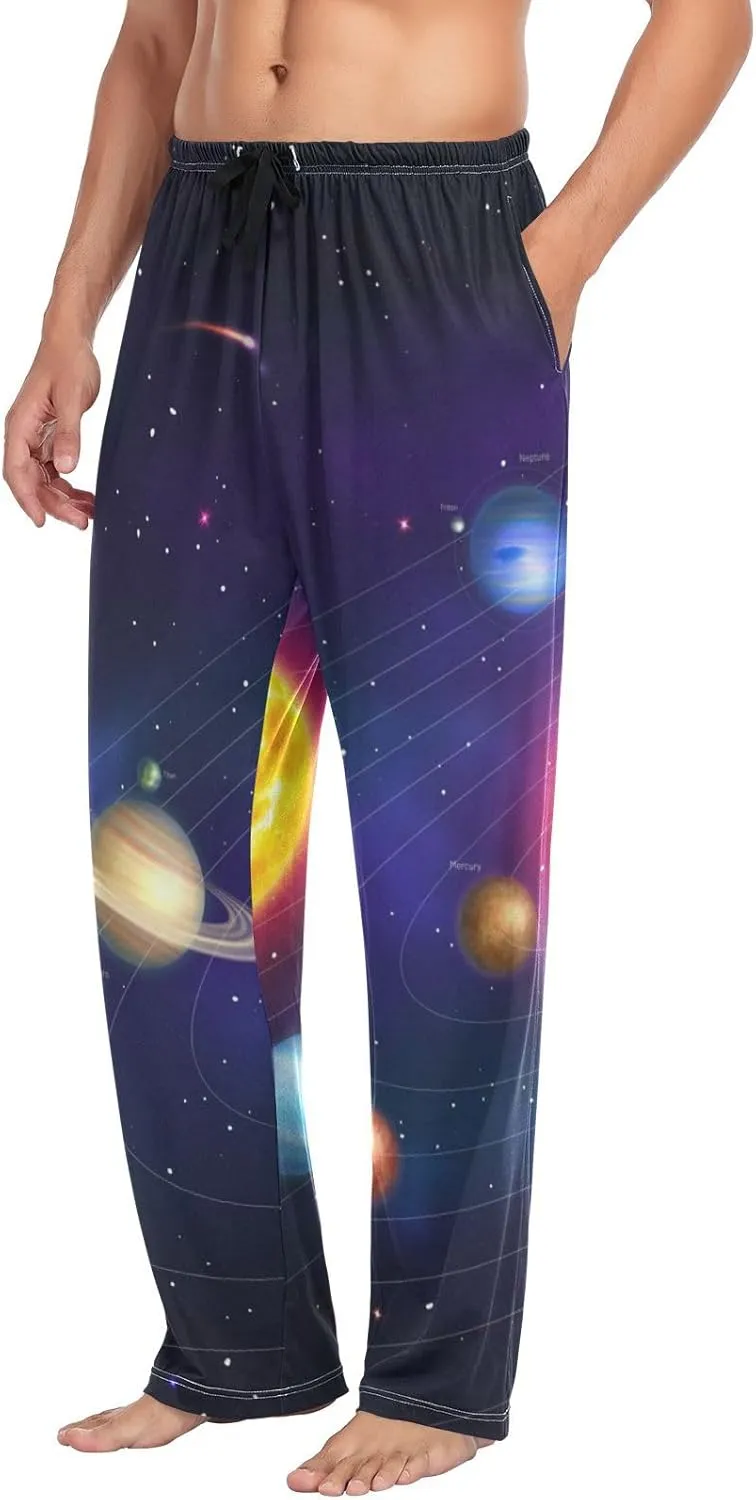 ZZKKO Pajamas Pants for Men, Men's Pajama Bottoms 100% Cotton PJ Lounge Sleepwear Pants for Mens With Pockets