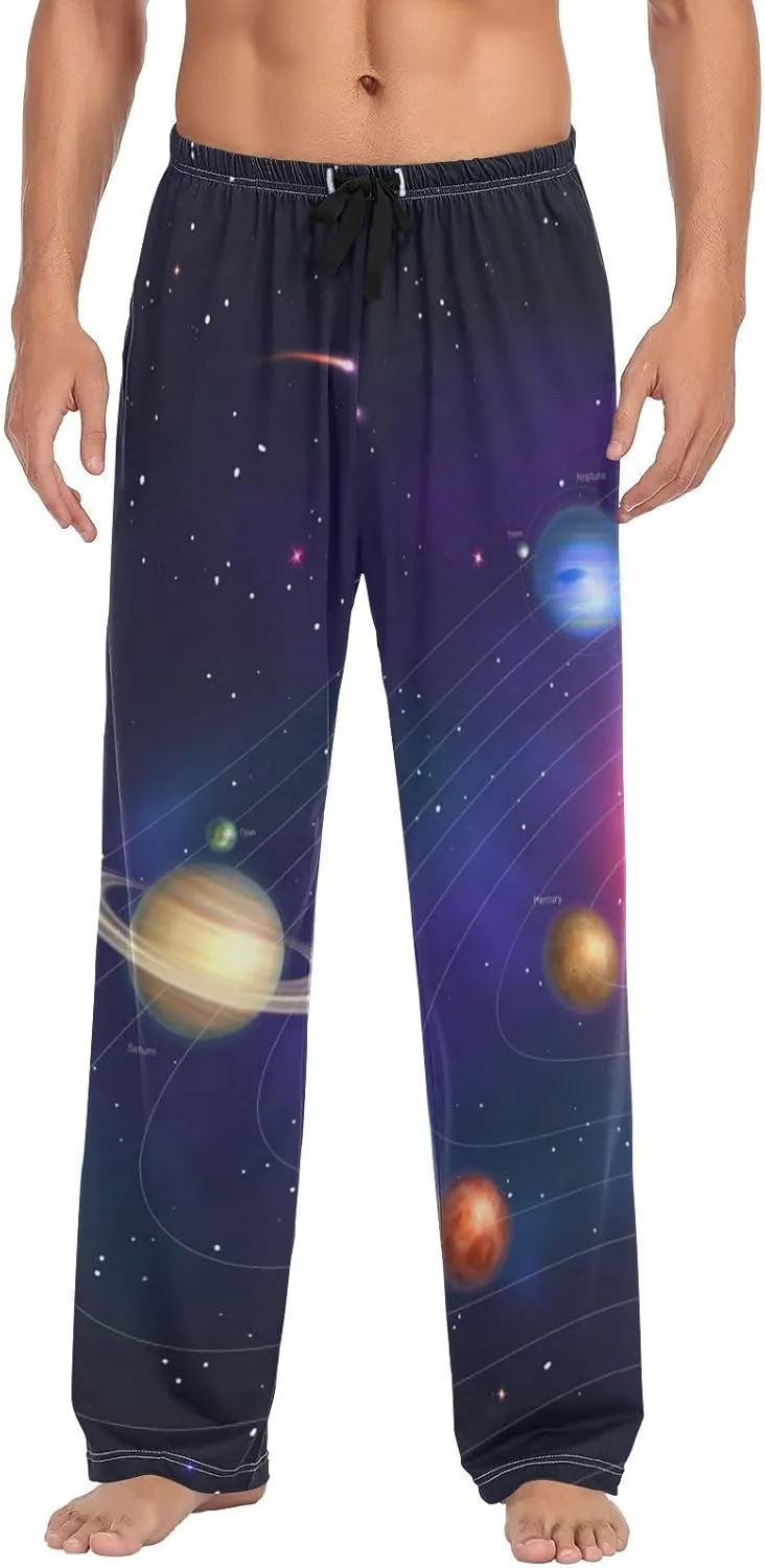 ZZKKO Pajamas Pants for Men, Men's Pajama Bottoms 100% Cotton PJ Lounge Sleepwear Pants for Mens With Pockets